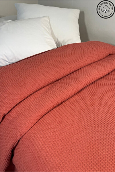 VESSİNOHOME Luxury Pique Double Waffle Patterned Bedspread - Hotel Type