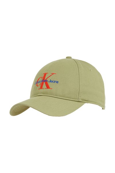 Calvin Klein Men Green Monologo Embroidery Cap