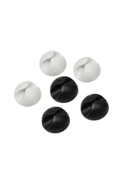 LogiLink Set organizatoare de cabluri LogiLink, Klips 6 buc , alb si negru
