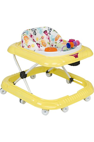 Unisex Hayvan Desenli Sarı Müzikli Işıklı Yürüteç