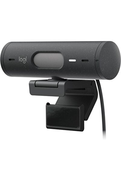 logitech Cameră Web Logitech Brio 500, Full HD, USB-C, Microfon (Negru)