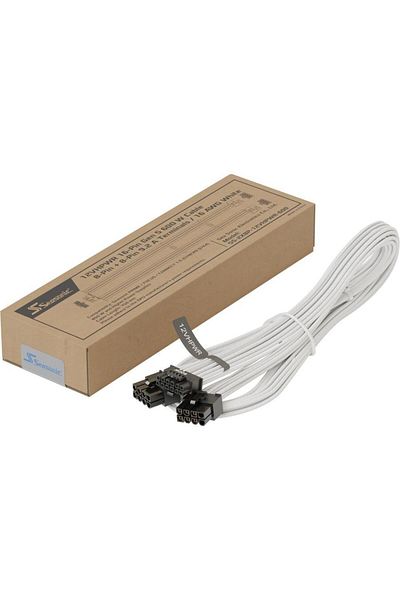 Seasonic Seasonic 12VHPWR Modular Cable, 600W, PCIe 5.0, for Seasonic power supplies (White)