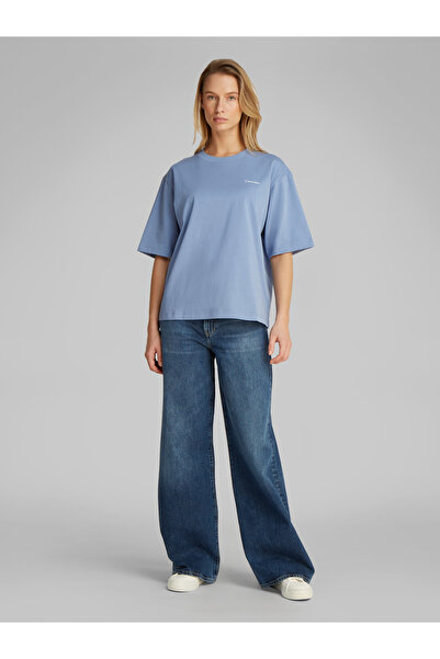 Calvin Klein Women Tinted Horseshoe The Wide Leg Tinted Jeans
