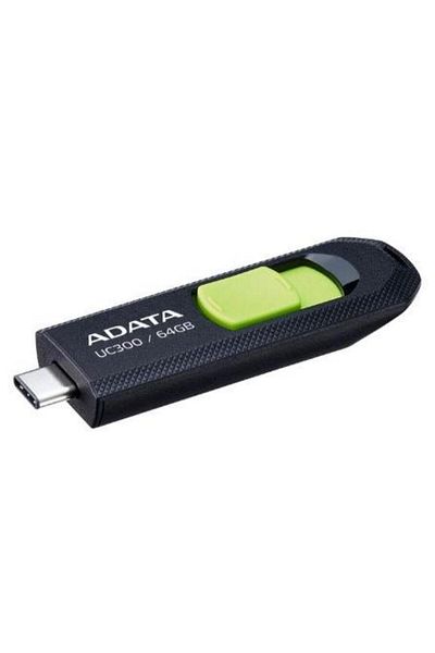 Adata Stick USB A-DATA ACHO-UC300-64G-RBK, 64GB, USB-C (Negru/Verde)