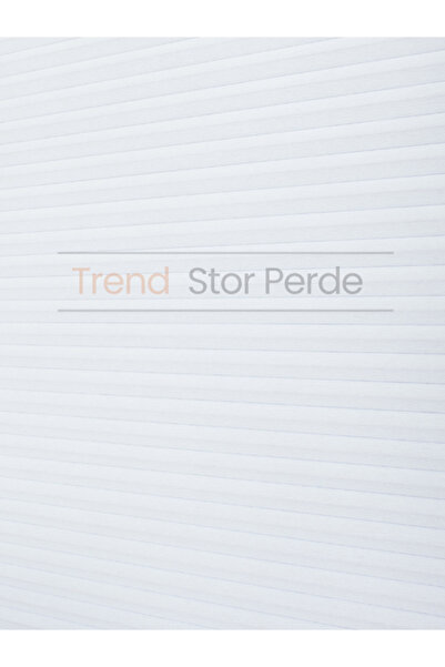 TREND STOR PERDE Yapıştırma Sistem Beyaz HoneyComb Plise %100 Isı Ve Işık Geçirmez Katlanır Cam Balkon Perdesi