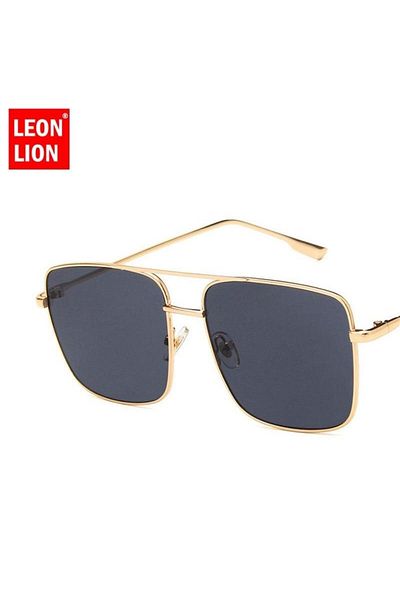 ModaLand New Season Gold Square Vintage Women's Sunglasses