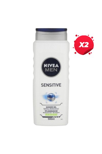 NIVEA X2 - NIVEA SHOWER GEL 500ML SENSITIVE MEN
