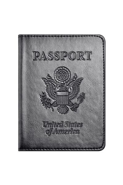 Modafiks Usa Layered Faux Leather Passport Cover Rfid Blocking Wallet