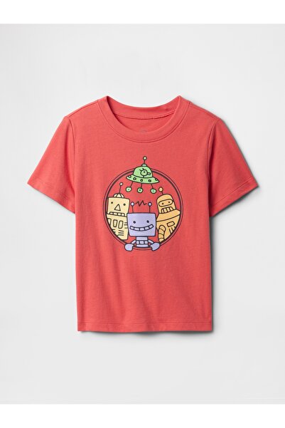 GAP Erkek Bebek Kırmızı Grafik T-Shirt