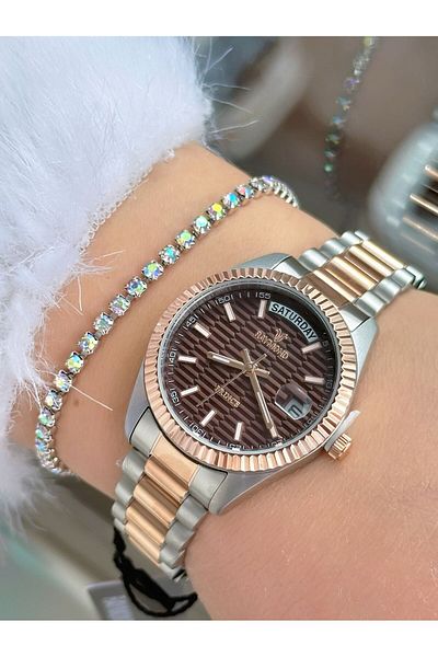 Raymond Rym-61001 Women Wrist Watch - Stainless Steel Case and Band - 2 Year Warranty