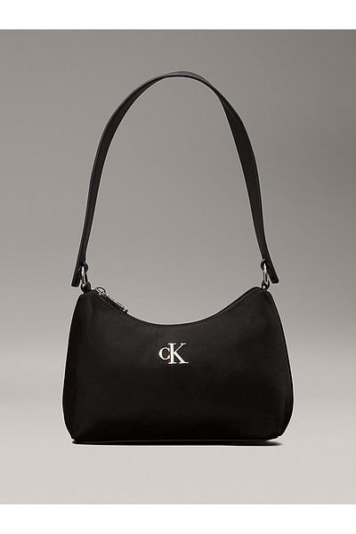 Calvin Klein Women's Zipper Closure Ck Logo Black Shoulder Bag K60K 613124 -Beh