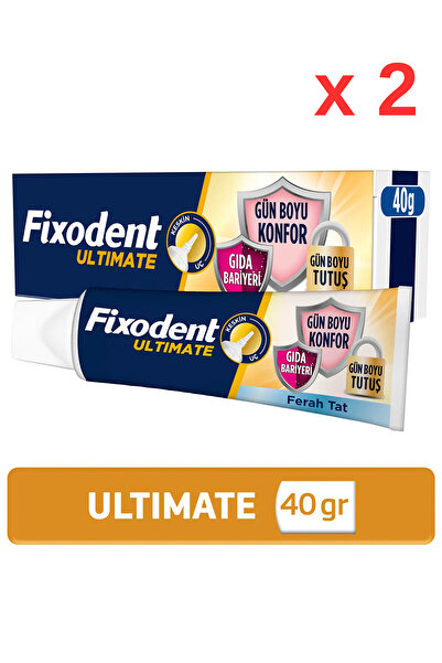 Fixodent Ultimate Ferah Tat Diş Protezi Yapıştırıcı Krem 40 G - 2 Adet