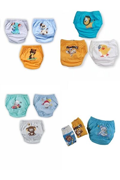 bonbonetti chocolate baby&kids Erkek Bebek Sevimli 3'lü Alıştırma Külodu Sızdırmaz Tuvalet Eğitimi