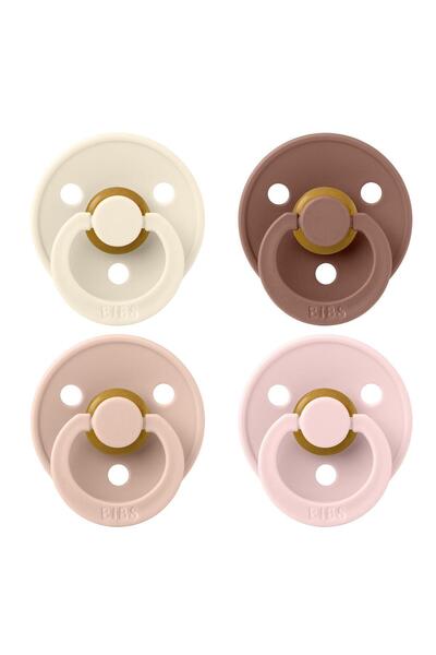 Bibs 4lü Emzik Seti - Ivory/blush/woodc./blossom 6 Ay+