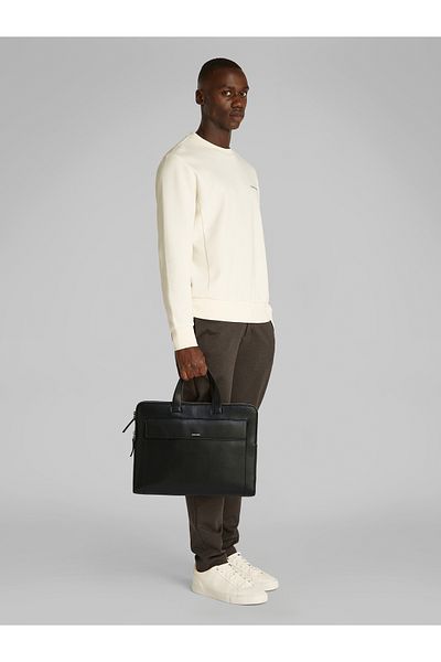 Calvin Klein Men Black Ck Sleek 2G Laptop Bag
