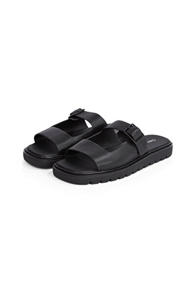 Calvin Klein Men Triple Black Square Molded Dbl Sandal