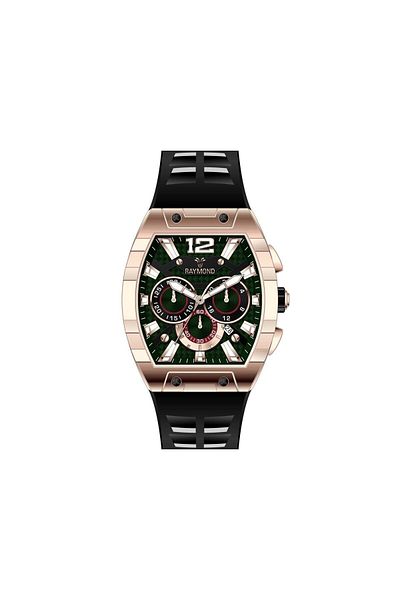Raymond Rym-83604 Stainless Steel - Silicone Cord - Raymond Men's Wristwatch