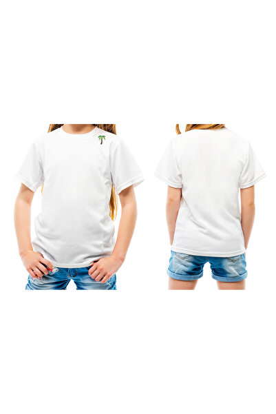 Pampino BEYAZ AĞAÇ NAKIŞLI PAMUKLU ÇOCUK TİŞÖRT