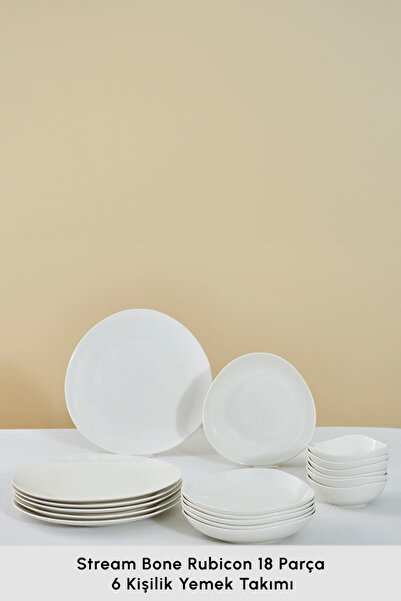 Karaca Stream Bone Rubicon 18 Parça 6 Kişilik Yemek Takımı