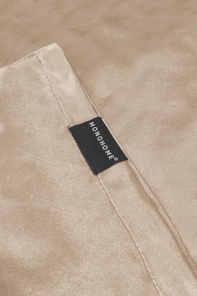 MonoHome 2 Τεμάχια Luxury Beige Beauty Μαξιλαροθήκες - 100% Μεταξωτό Σατέν