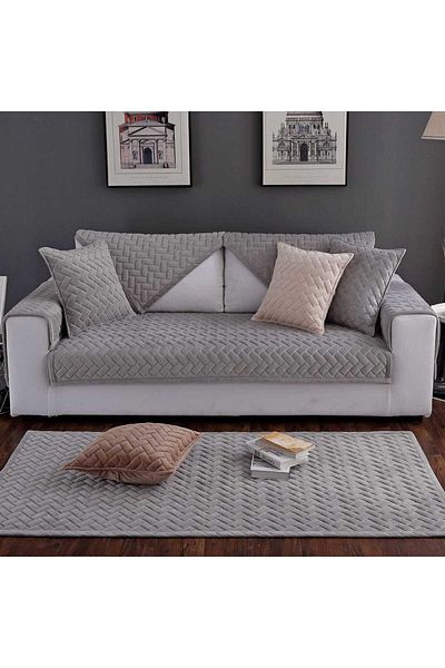 vivamia 3 Pcs 90 X200 Non-Slip Base Quilted 3-Seat Sofa Sofa Bed Sofa Cover