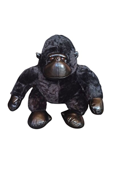 PopŞeker Sevimli Deri Detaylı Peluş Goril (35cm) - Çocukların Yeni En İyi Ark...