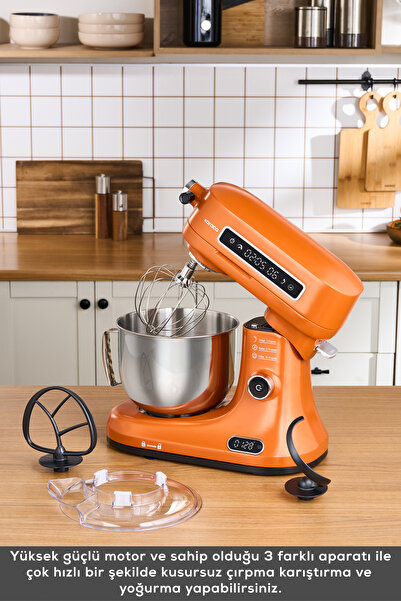 Karaca Pro Artisan Zaman Ayarlı Tartılı Mutfak Şefi Sunburnt Glow 1600W 5 Litre