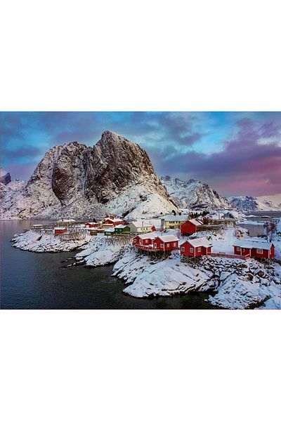 EDUCA 1500 Piece Norway Lotofen Island Winter Landscape Puzzle