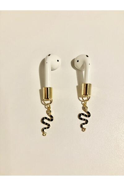 Store Tüm Airpods Modelleri İle Uyumlu Yılanlı ve Taşlı Airpods Küpesi