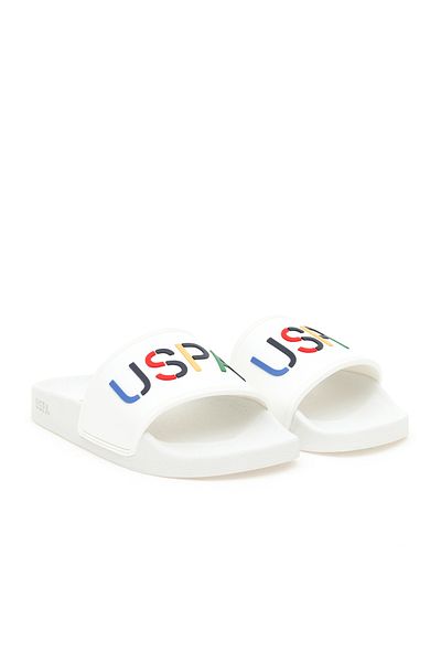 U.S. Polo Assn. Boy's White Slippers 50305121-Vr013