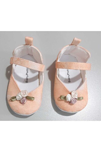 Sönmez Baby GÜLLER DESEN KIZ BEBE EV AYAKKABI BABETİ