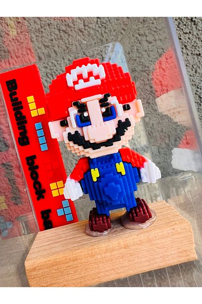 Derin Düşler 8 Bit Super Mario Figure Silicone Super Mario Figure with Transparent Plastic Box