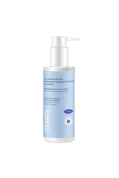 MOHANI Dermoemulsie hidratantă pentru spălarea feței cu Gluconolactonă, Ectoină 150 g