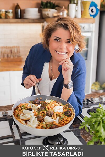 Karaca X Refika Swiss Crystal Metal Handle 6 Piece Sahan Set Creamy