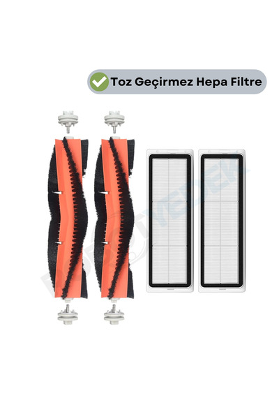 robotyedek Xiaomi Vacuum Mop 2 - 4-компонентна съвместима резервна основна четка и HEPA филтър (STYTJ03ZHM)