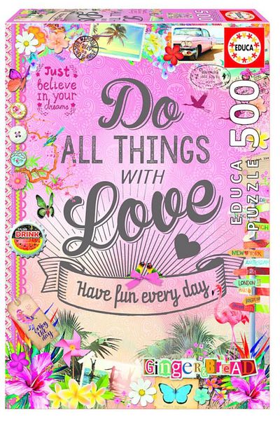 EDUCA Puzzle Do All the Things with Love 500 Piece Puzzle