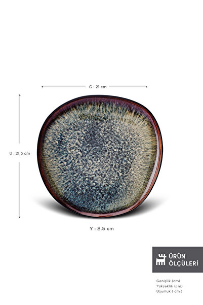 Karaca Red Carpet Collection Galactic Siyah Pasta Tabağı