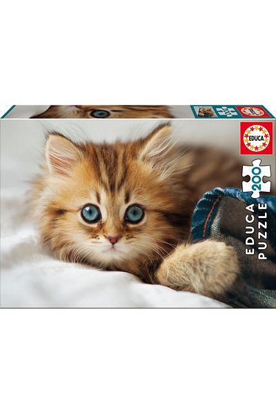 EDUCA Puzzle Kitten 200 Piece Cardboard Puzzle