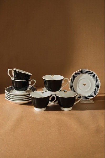 Karaca Piraye 6 Kişilik Kahve Fincan Takımı 80 ml