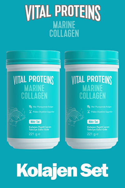 Vital Proteins Marine Kolajen Balık Kolajeni Tip 1 - 2’li Paket | Cilt Ve Eklem Için 221 gr X2