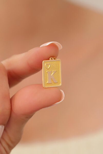 Bayar Gold 14 Ayar Altın K Harf Kalpli Kolye Ucu