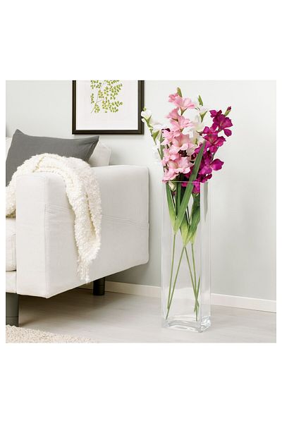 IKEA SMYCKA Artificial Gladiolus Flower, White 100 cm | IKEA Realistic Faux Stem