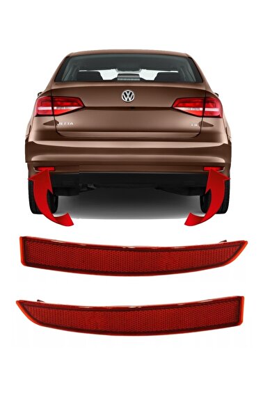 CMEPARTS Volkswagen Jetta 2015-2018 Sağ ve Sol Takım 2 Adet Arka Tampon Alt K...