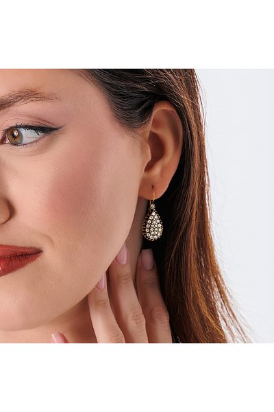 Atelier LEO Handmade Jewellery طقم أقراط على شكل قطرة ماء كلاسيكية مصنوعة يدويًا من الكريستال الصلب المقاوم للصدأ طقم مجوهرات نسائية