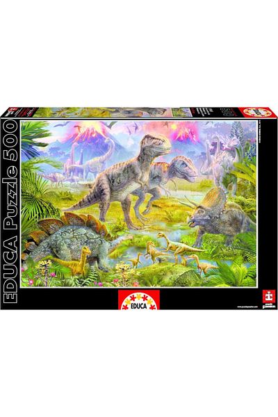 EDUCA Puzzle Dinosaur Gathering 500 Piece Puzzle