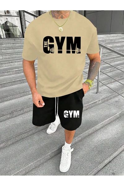 DAXİS Sportwear Company Ανδρικό GYM Σετ αθλητικές φόρμες - T-Shirt Σορτς κάτω Σετ