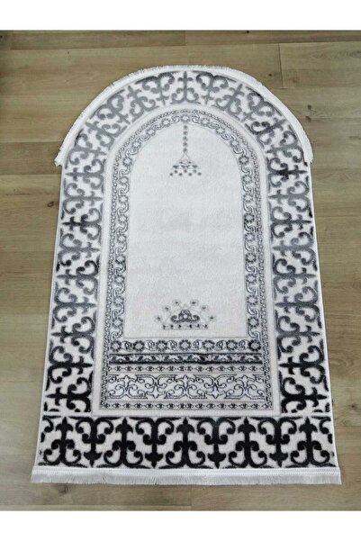 PIRLANTA ÇIRAĞAN OVAL KALIN YUMUŞAK YÜZEY PARLAK İPLİK SECCADE 77X125 cm ANTR...