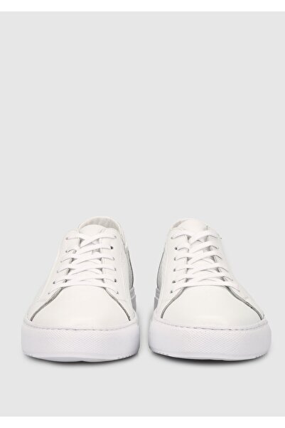 Provoq Δερμάτινα Λευκά Ανδρικά Παπούτσια