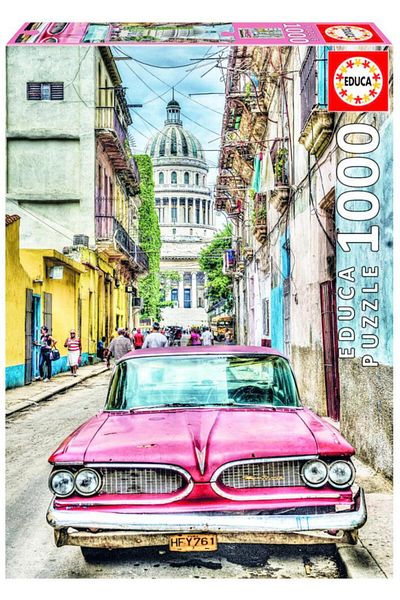 EDUCA Puzzle Vintage Car in Old Havana 1000 Piece Puzzle