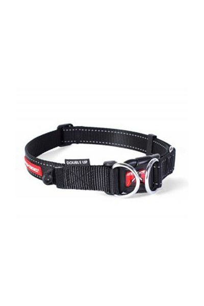 Ezydog Double Up Double Ring Dog Collar Small Black